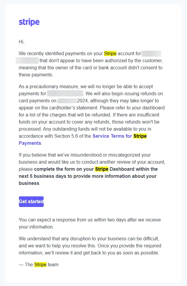 Stripe precautionary refund wave
